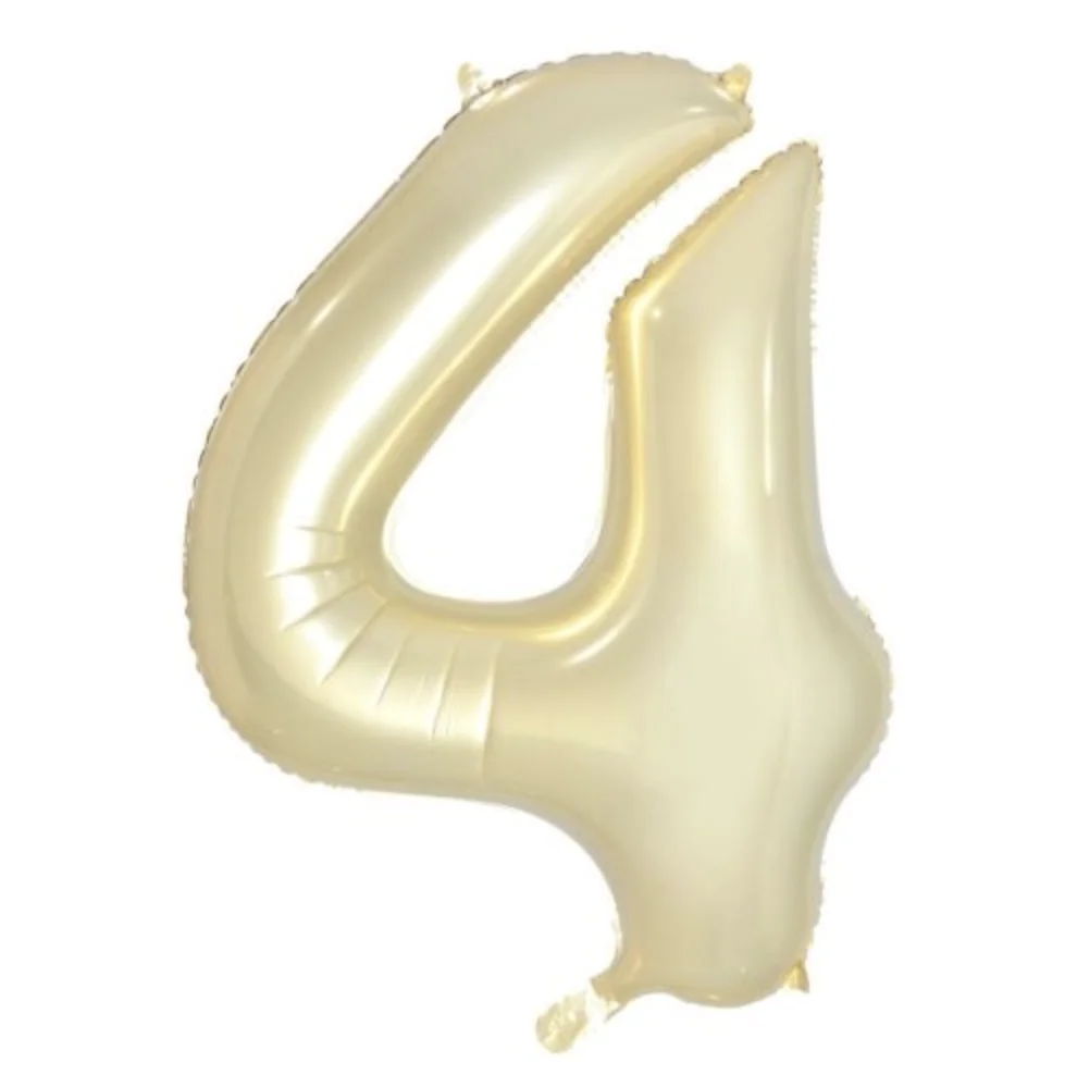 Luxe Gold Number 4 Foil Balloon (86cm)
