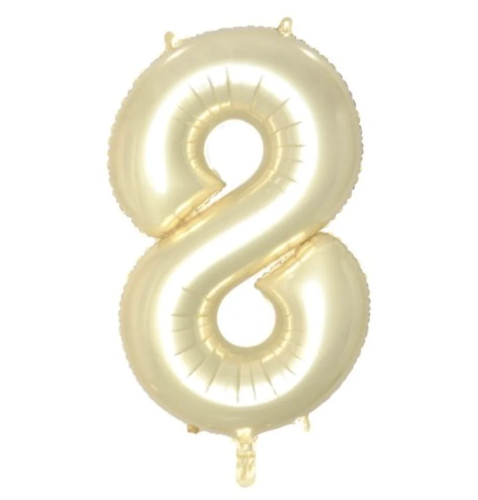 Luxe Gold Number 8 Foil Balloon (86 cm)