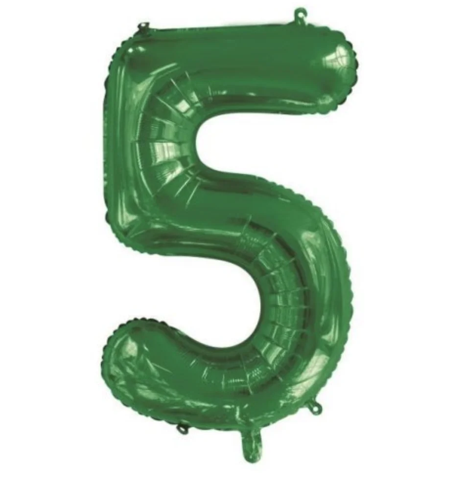 Green Number 5 Foil Balloon (86cm)