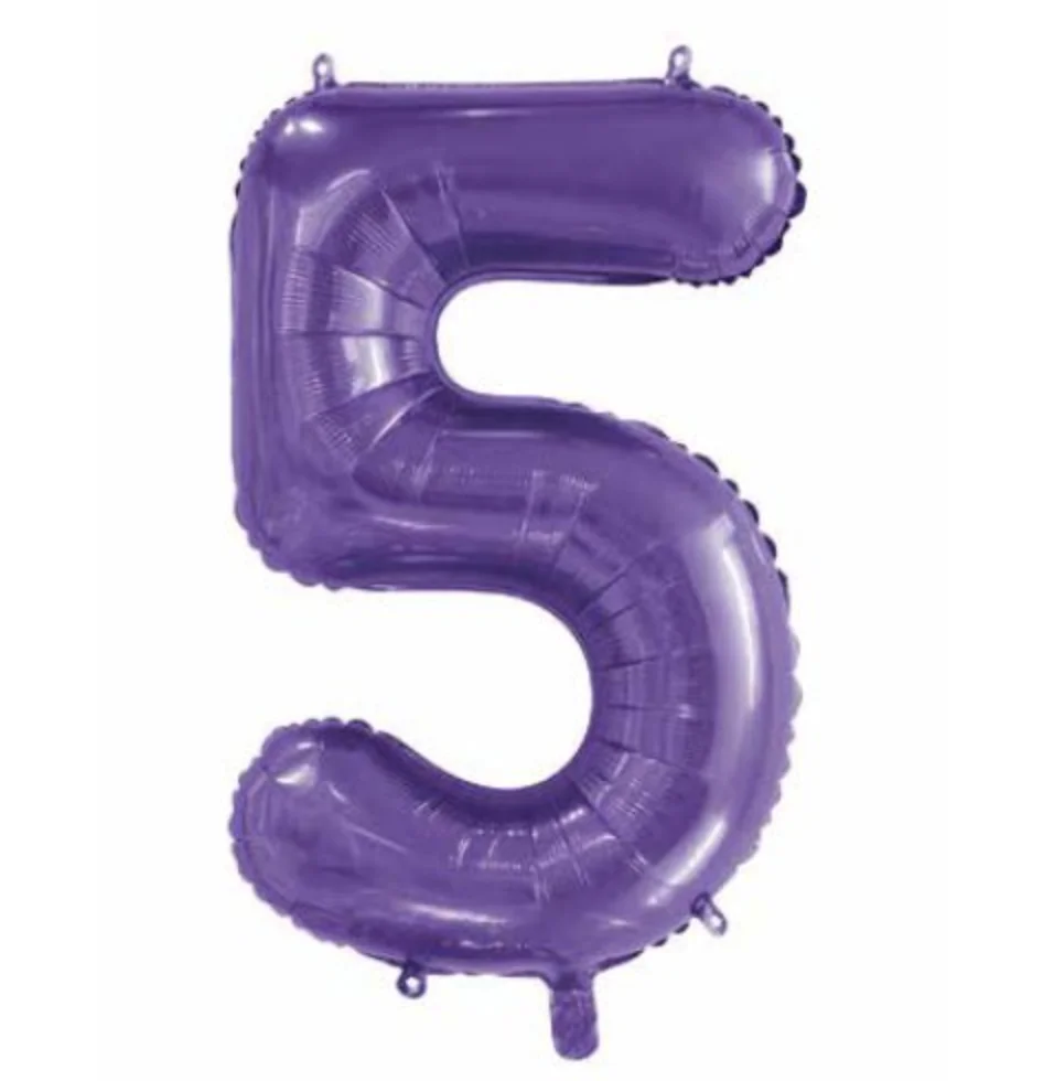 Purple Number 5 Foil Balloon (86 cm)