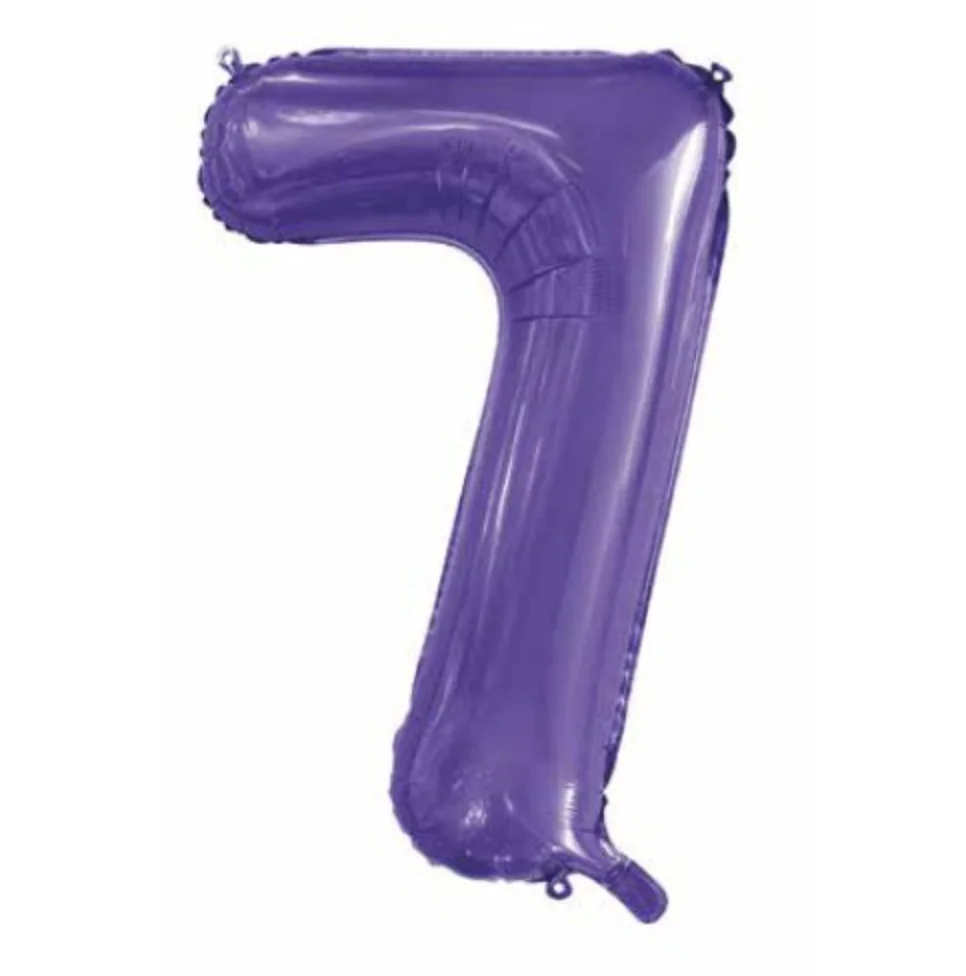 Purple Number 7 Foil Balloon (86cm)