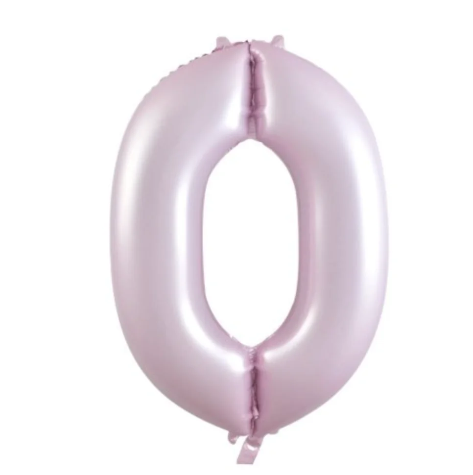 Matte Pink Number 0 Foil Balloon (86cm)