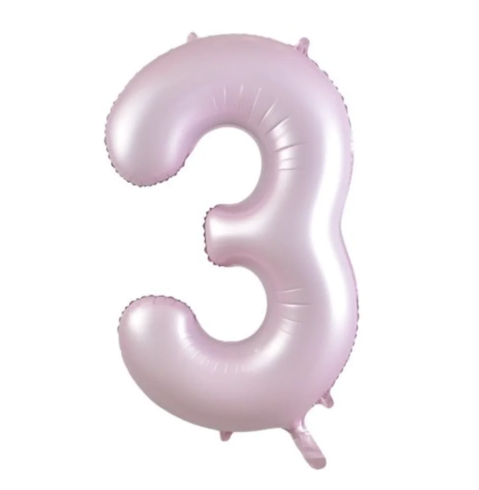 Matte Pink Number 3 Foil Balloon (86cm)