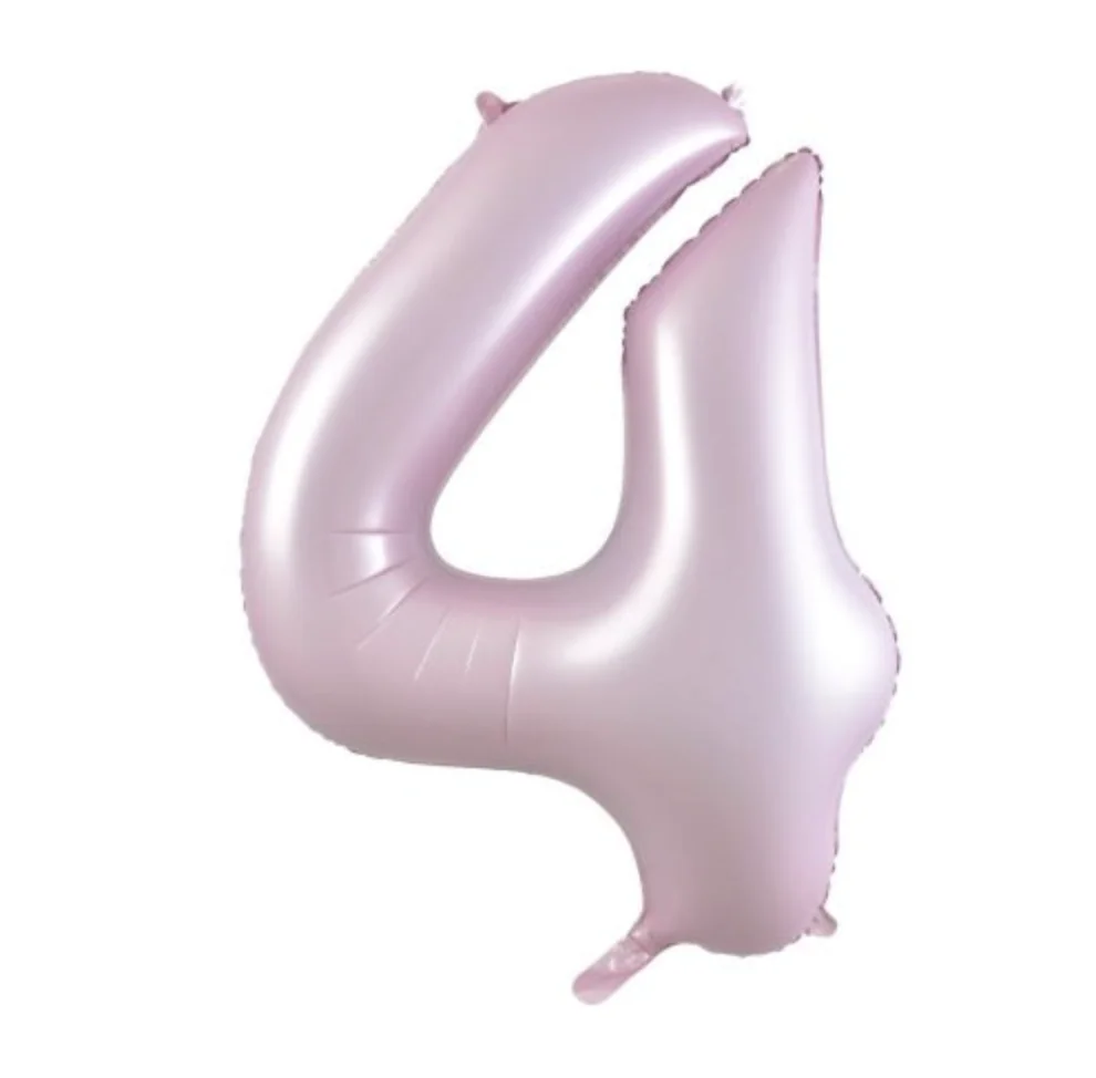 Matte Pink Number 4 Foil Balloon (86 cm)