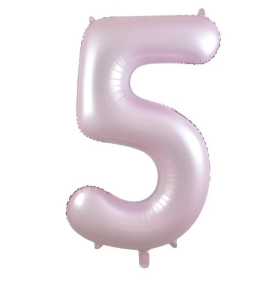 Matte Pink Number 5 Foil Balloon (86 cm)