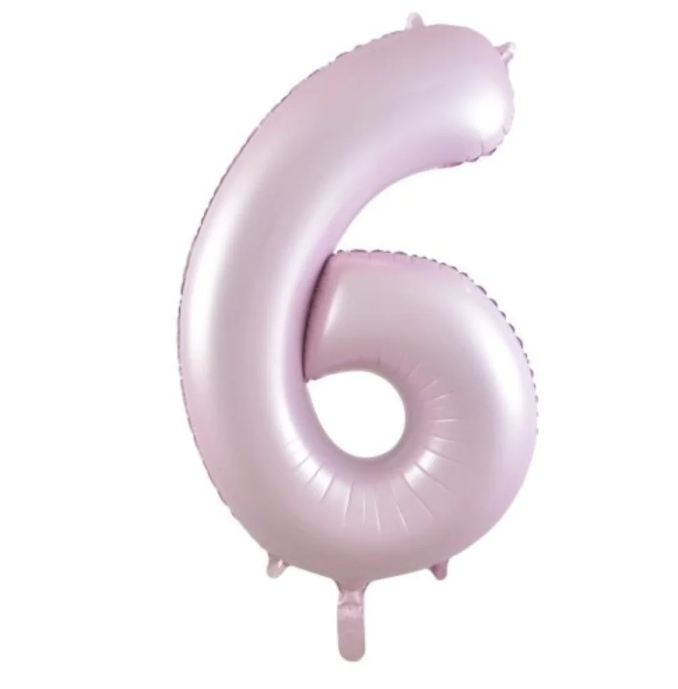 Matte Pink Number 6 Foil Balloon (86cm)