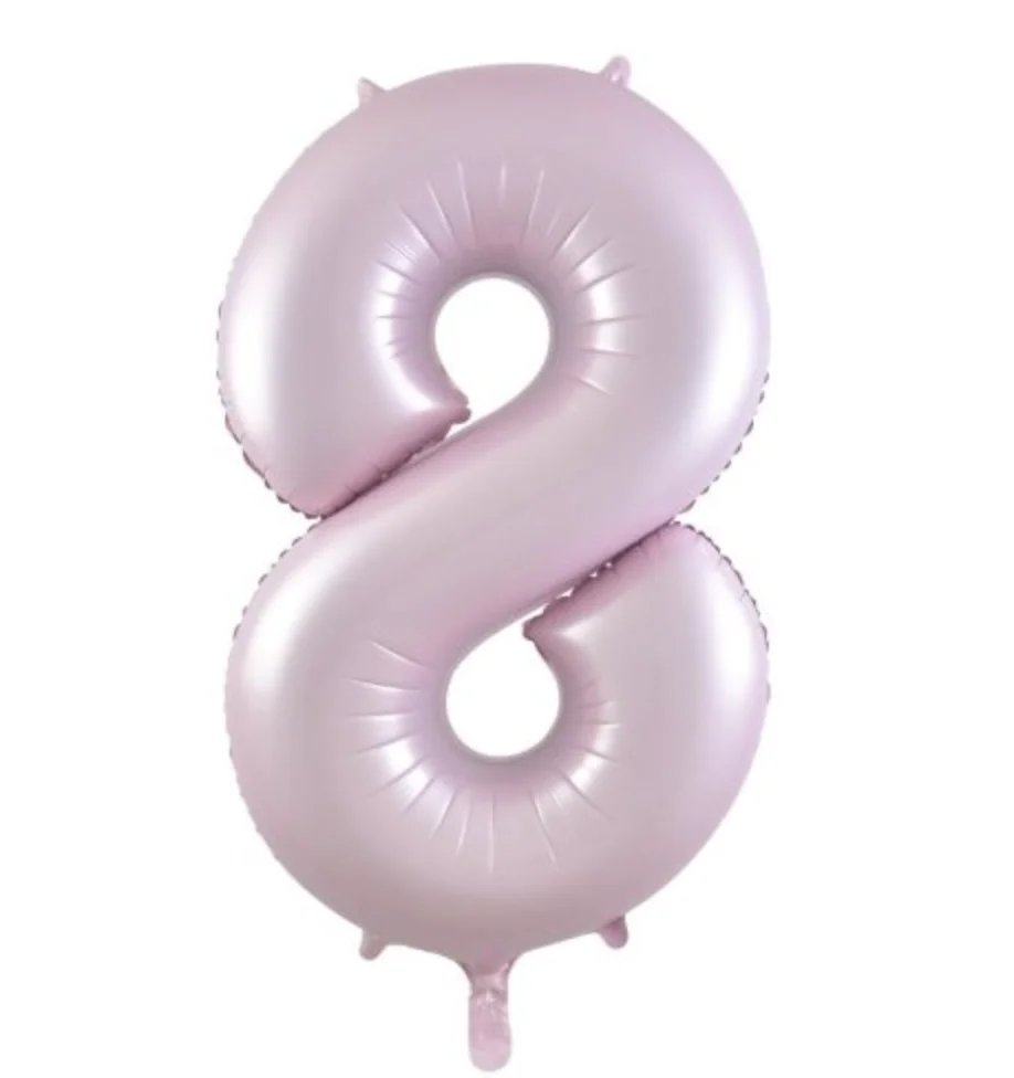 Matte Pink Number 8 Foil Balloon (86cm)