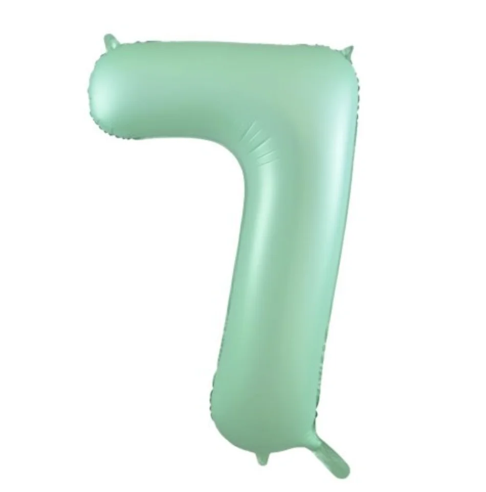 Matte Pastel Mint Number 7 Foil Balloon (86cm)