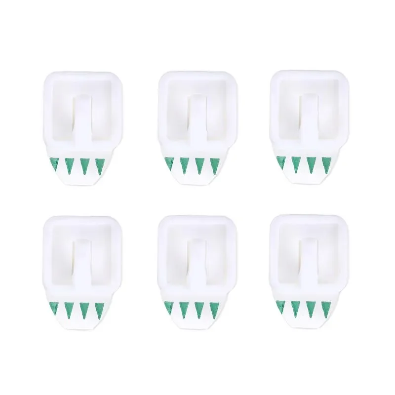 White Removable Square Hooks (2.7 cm) - Pk 6