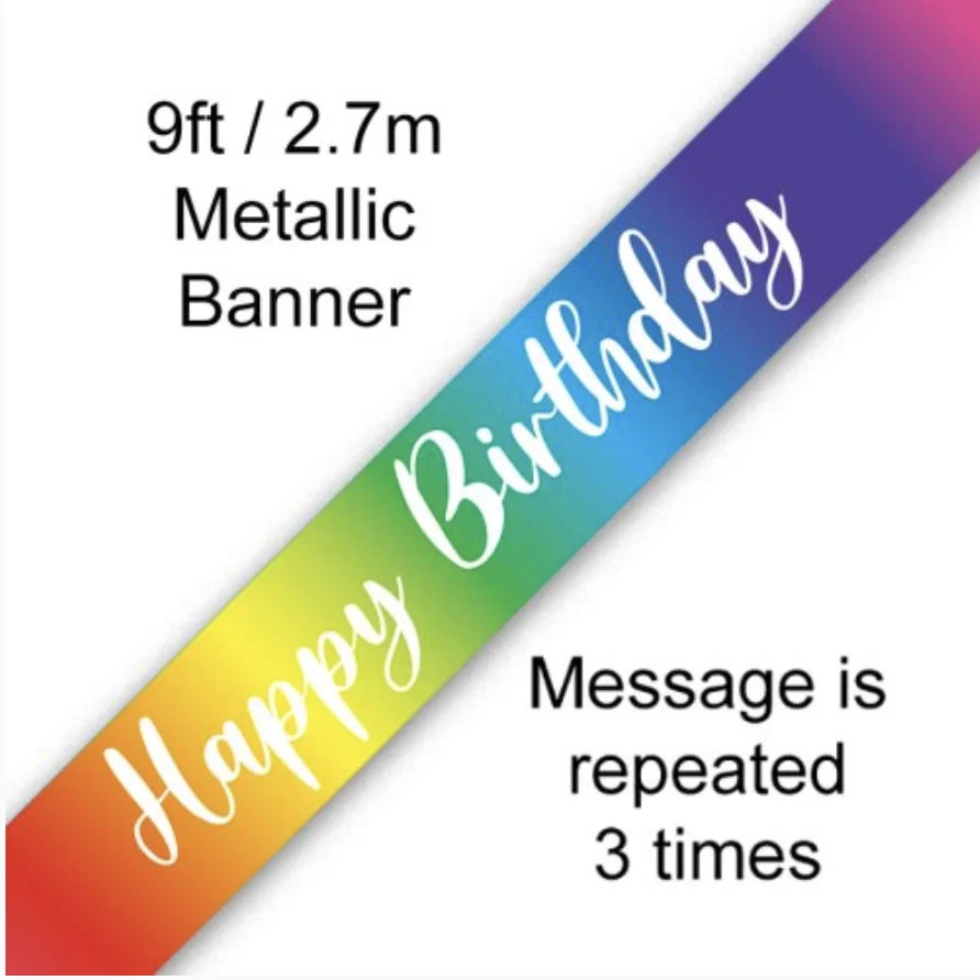 Rainbow Birthday Banner (270 cm)
