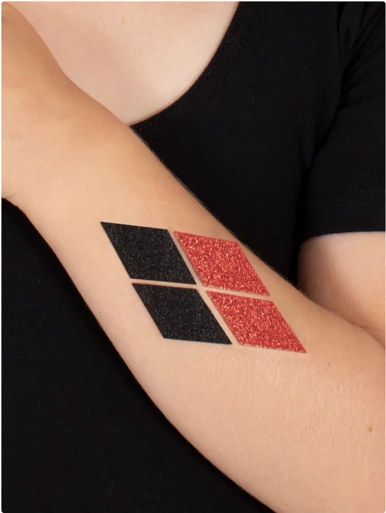 Harley Quinn Glitter Tattoo – Adults