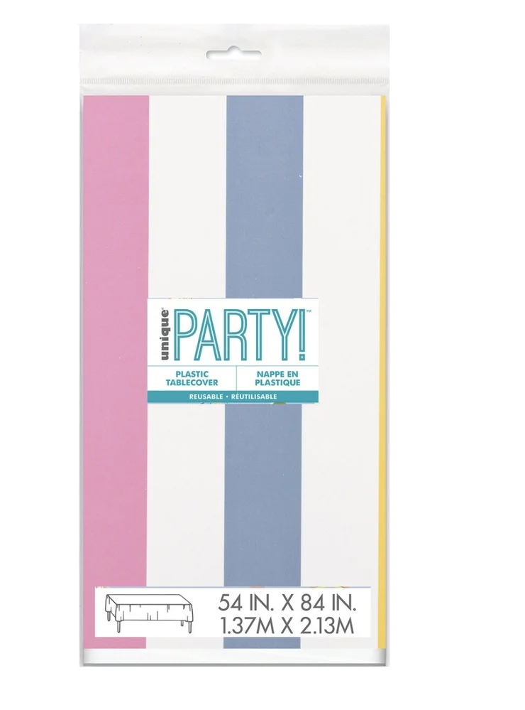 Summer Chic Striped Tablecover (137cm x 213cm)