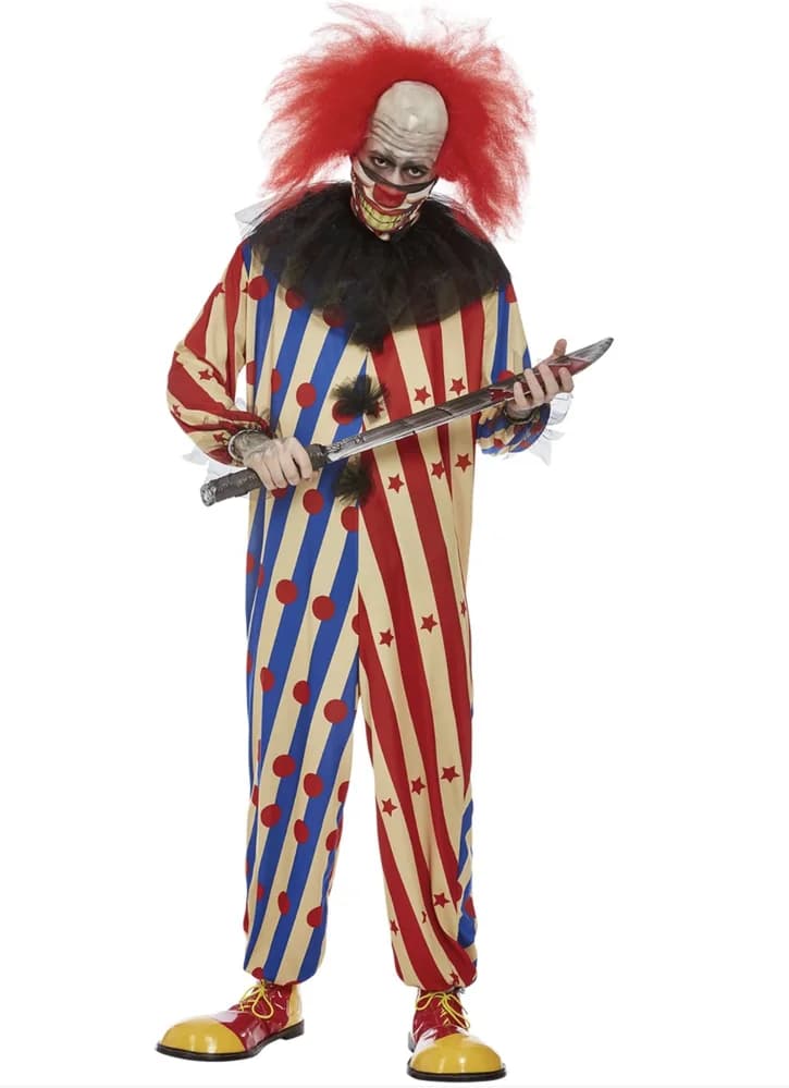 Creepy Circus Clown Costume - Adults