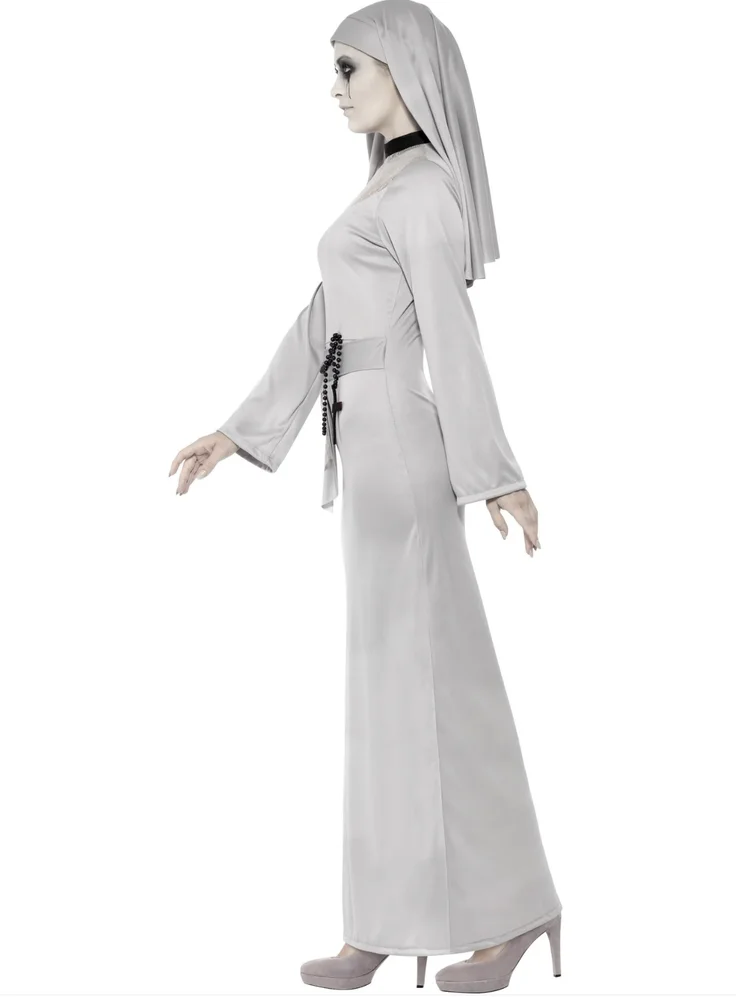 Gothic Nun Costume - Grey