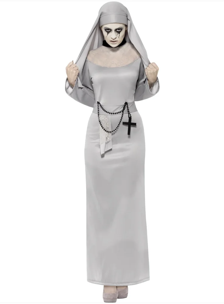 Gothic Nun Costume – Grey