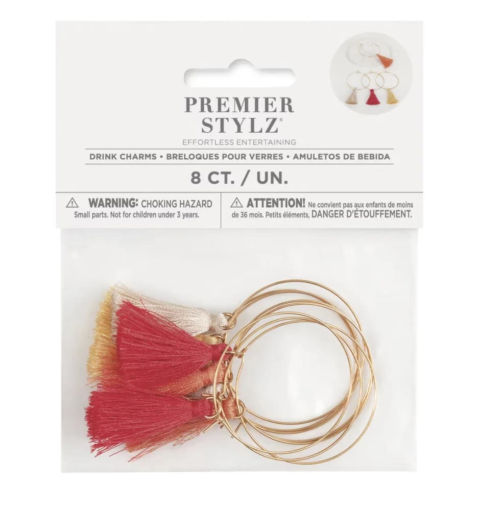 Brunch Fringe Drink Charms – Pk 8