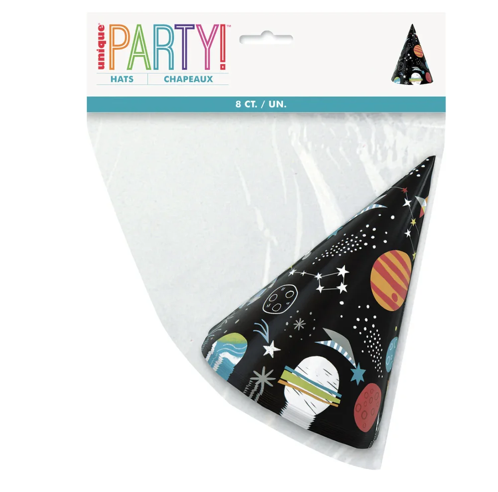Outer Space Party Hat –Pk 8