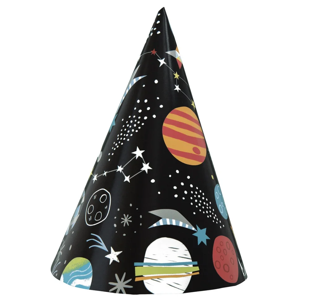 Outer Space Party Hat –Pk 8