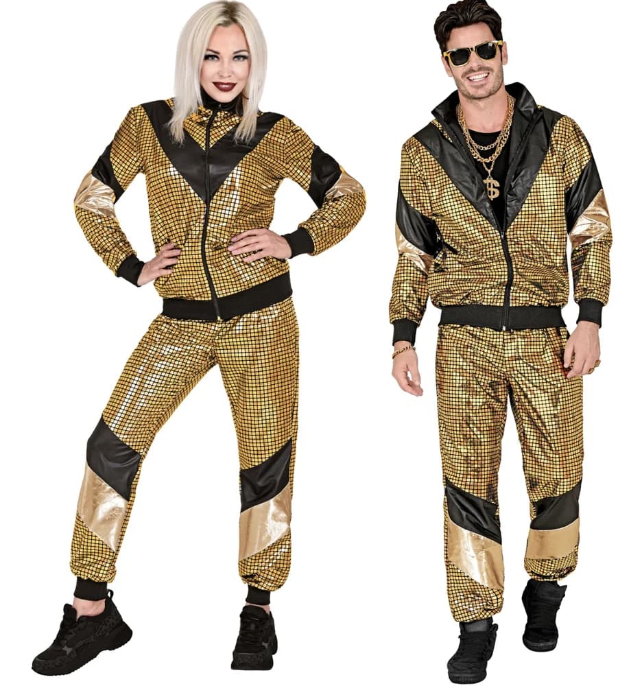 80s Gold Reflective Shell Suit – Adults