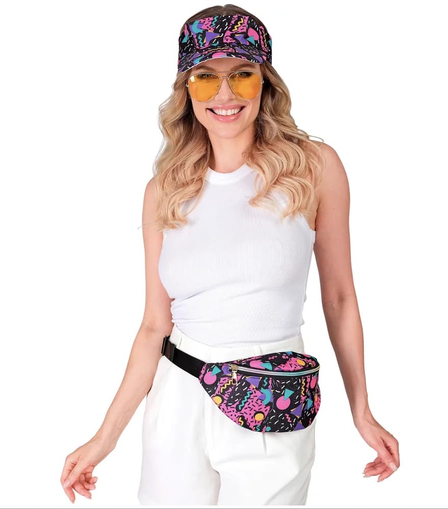 80s Funky Fashion – Visor & Belt Bag