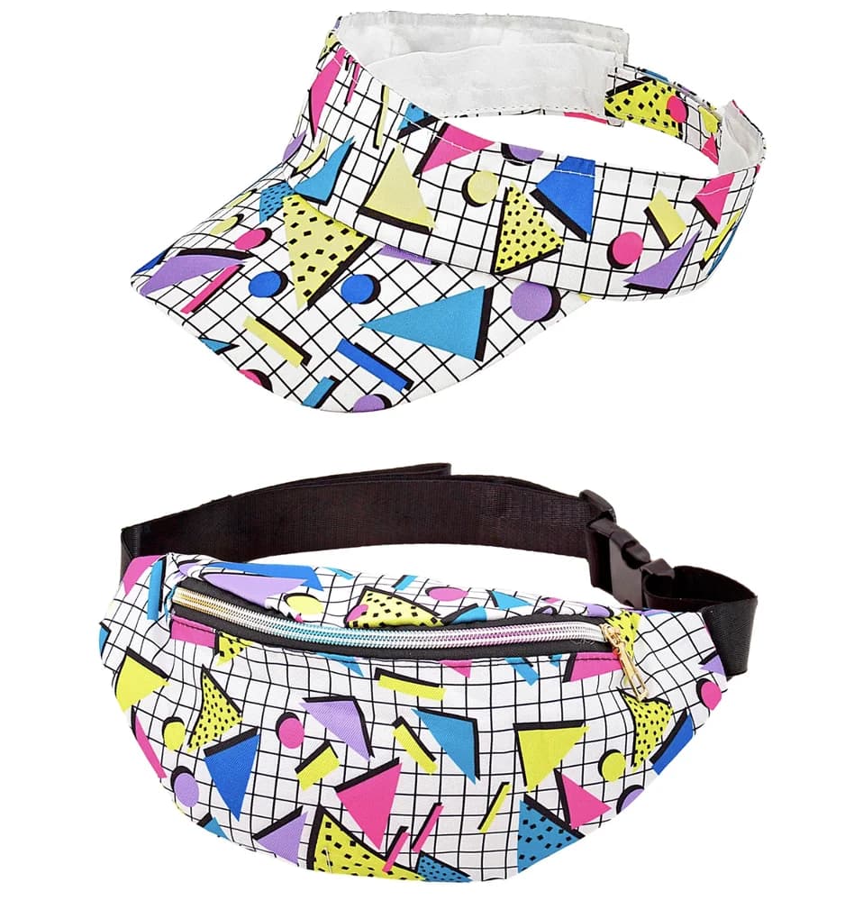 80s Funky Fashion – Visor & Belt Bag