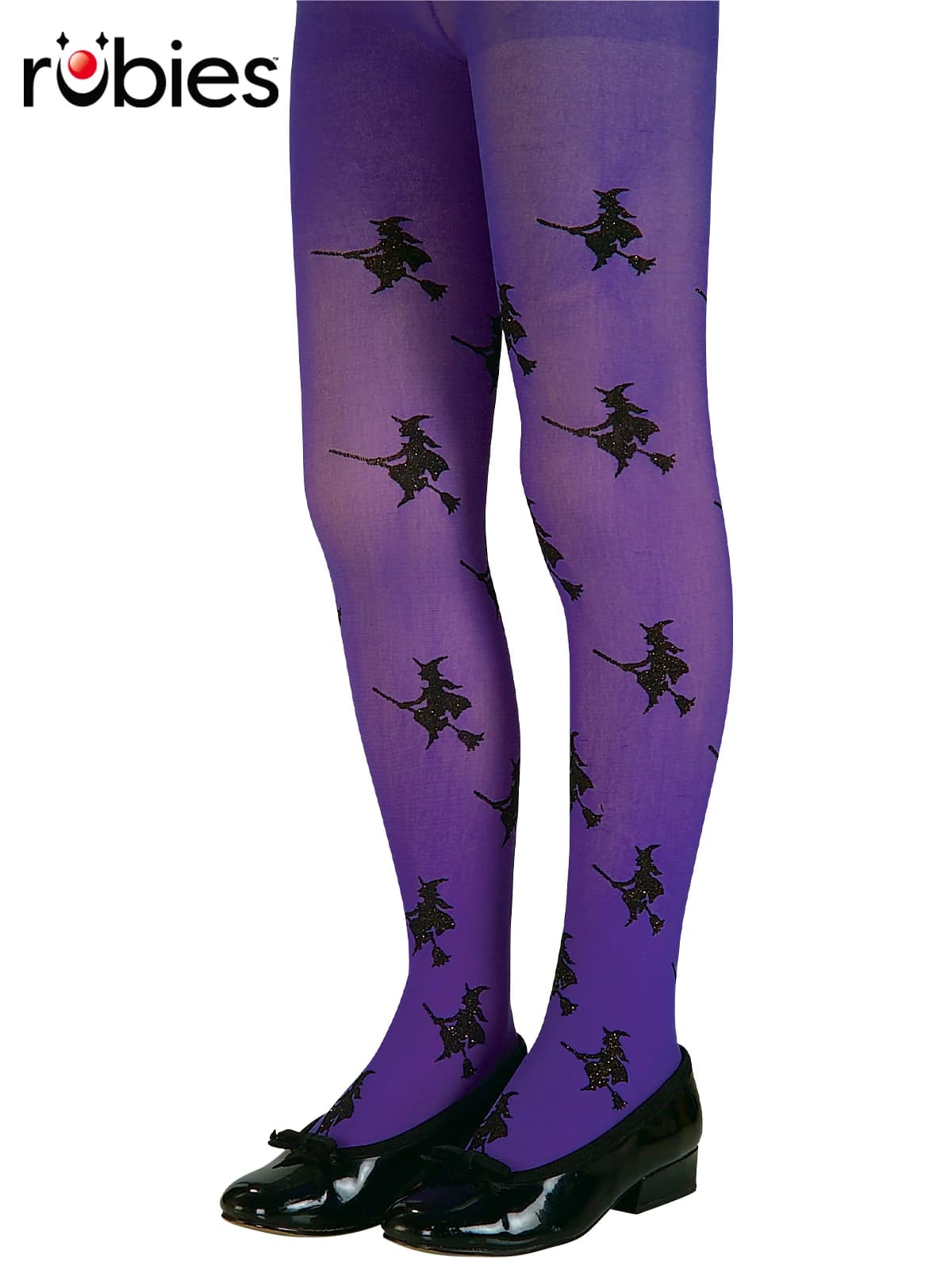 Kids Purple Glitter Witch Tights