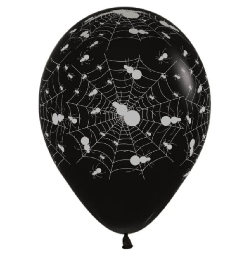 Black Spider Latex Balloon (30 cm) – Pk 50