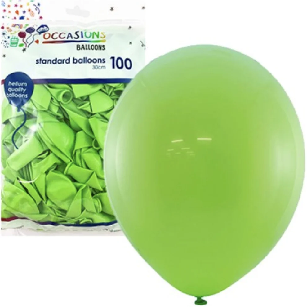 Lime Balloons (30 cm) – Pk 100