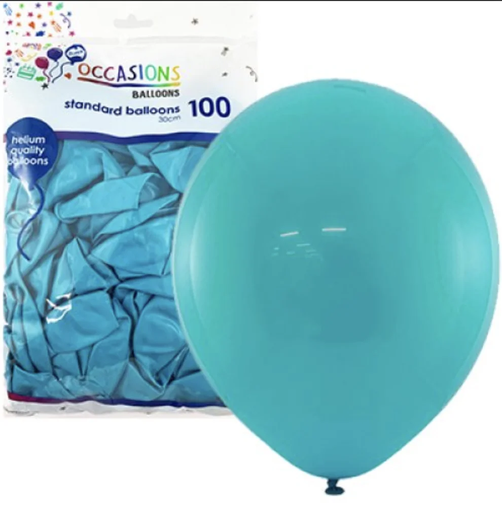 Teal Balloon (30 cm) – Pk 100