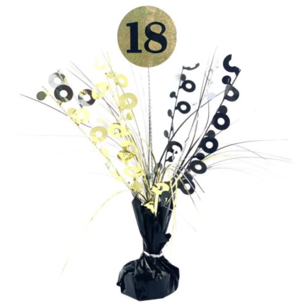 18th Black & Gold Centrepiece