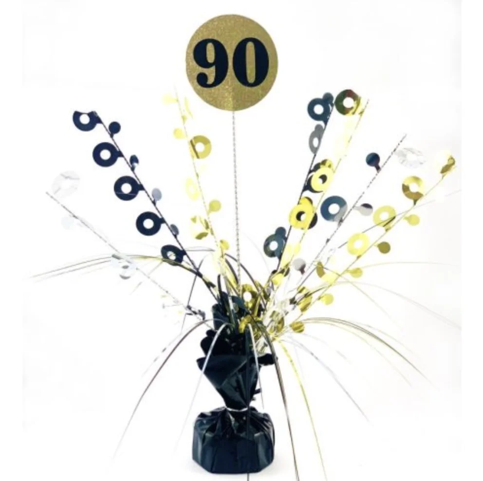 90th Black & Gold Centerpiece