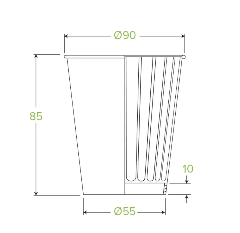 Art Series Double Wall BioCup - 295ml / 8oz (90mm)