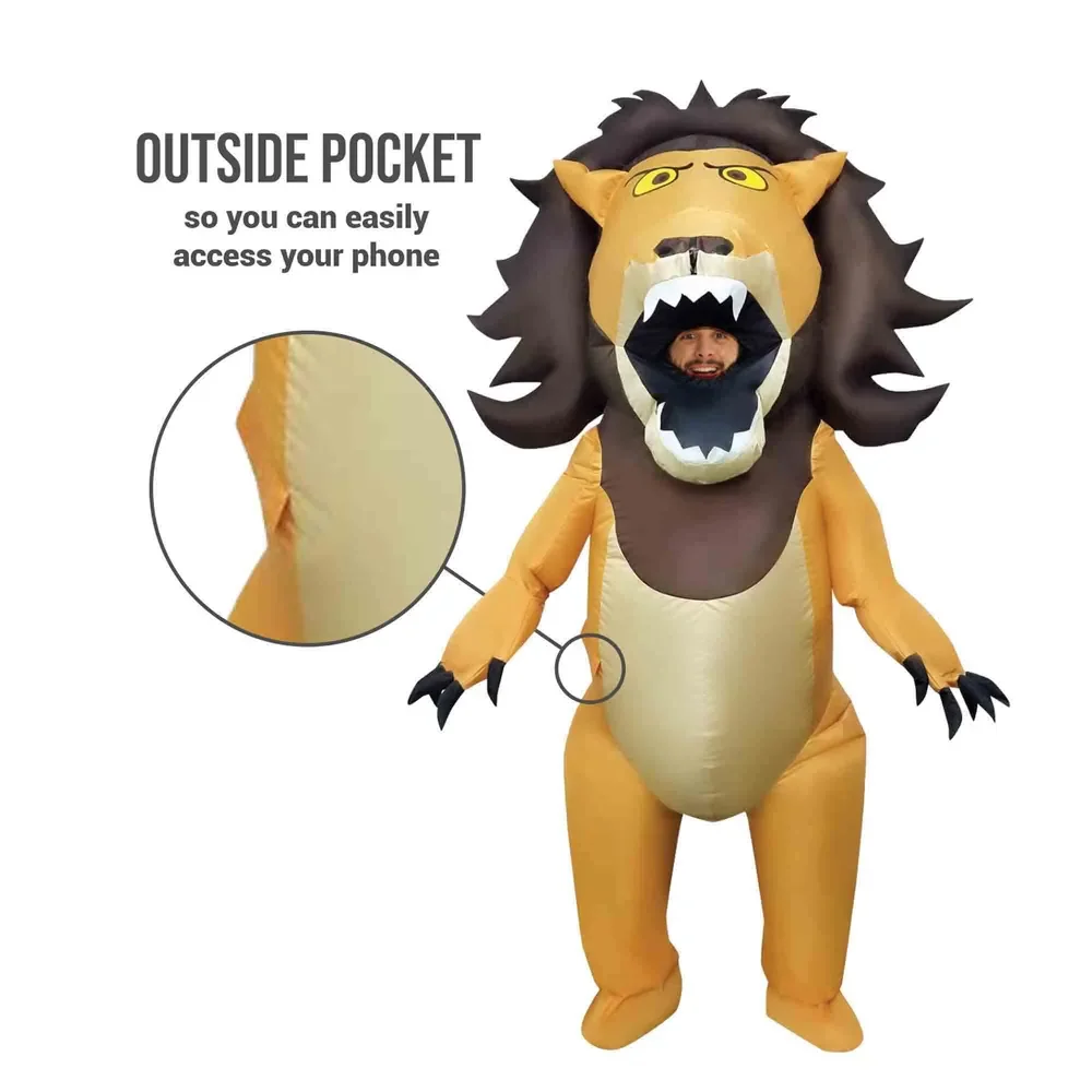 Big Mouth Lion Inflatable Costume – Adults