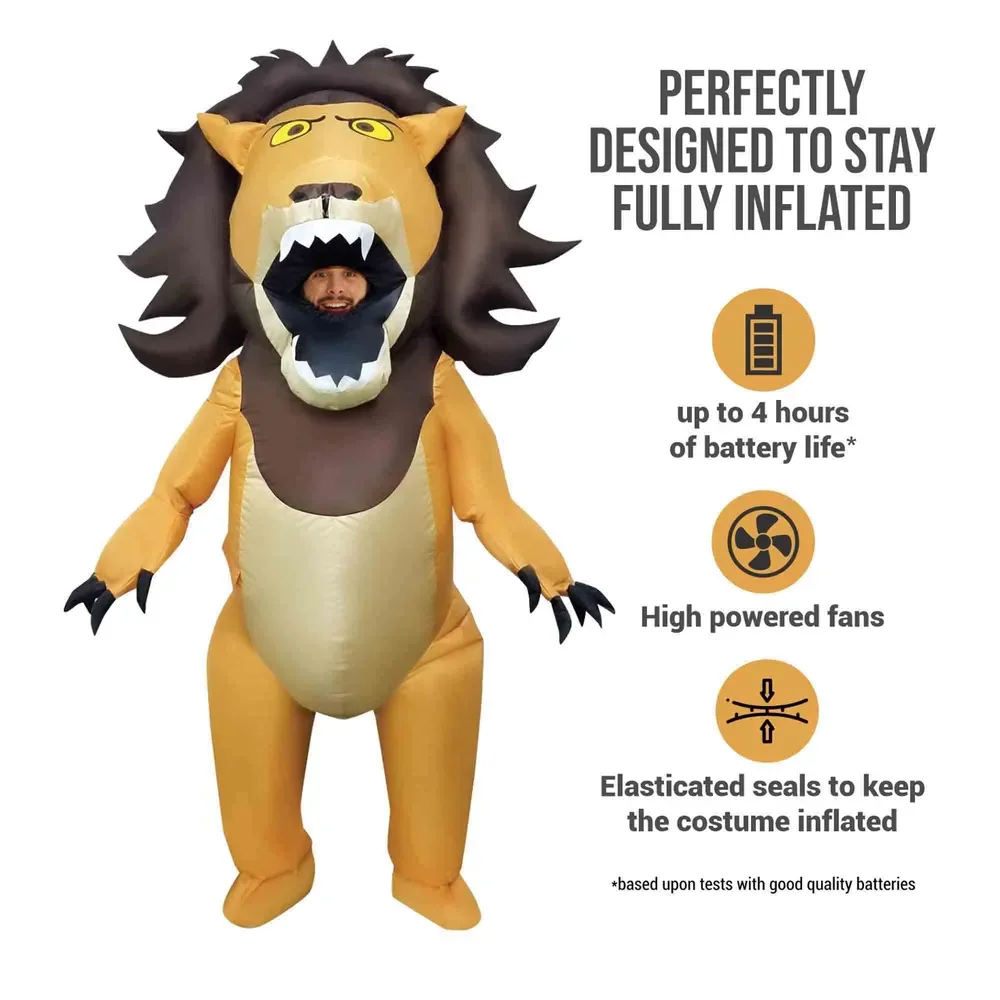 Big Mouth Lion Inflatable Costume – Adults