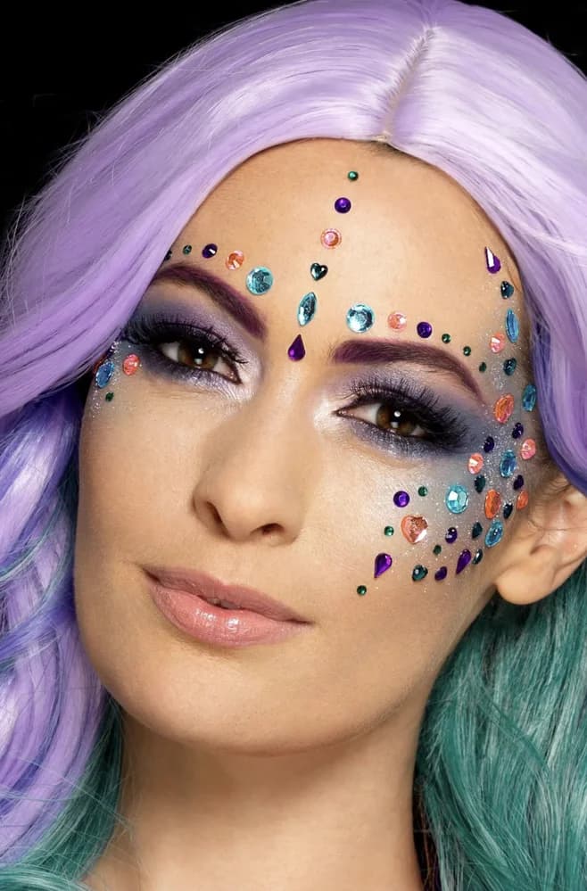 Pastel Purple Jewel Face Gems