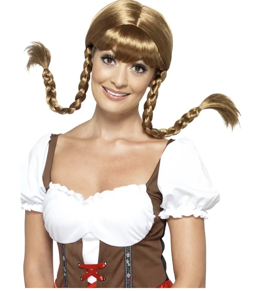 Bavarian Babe Plaited Brown Wig