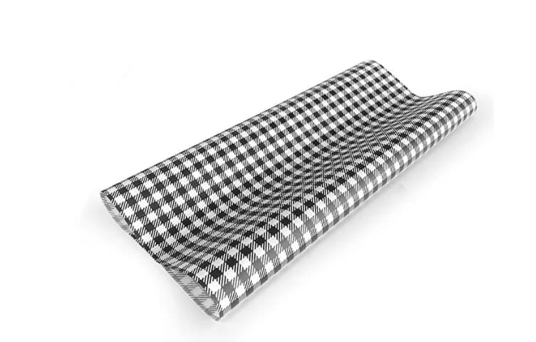Gingham Black Greaseproof Paper - Pk200