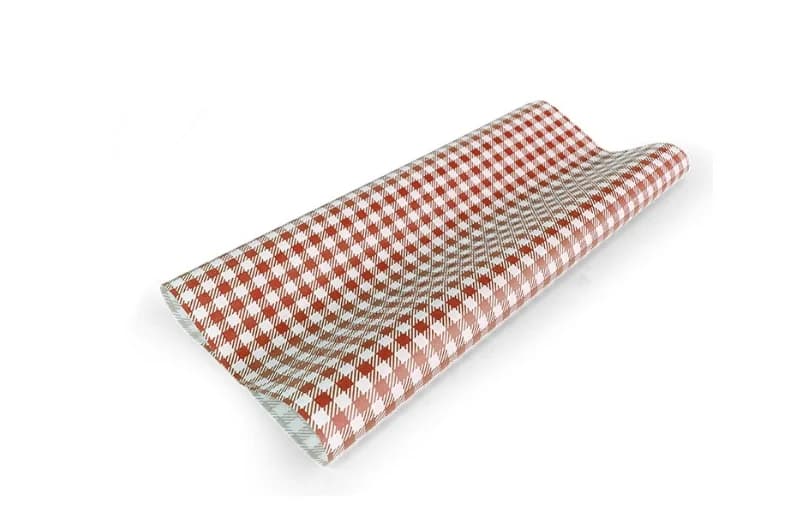 Red Gingham Greaseproof Paper - Pk200