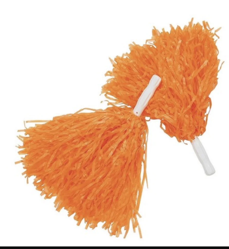 Cheer Orange Pom-Poms – Pk2
