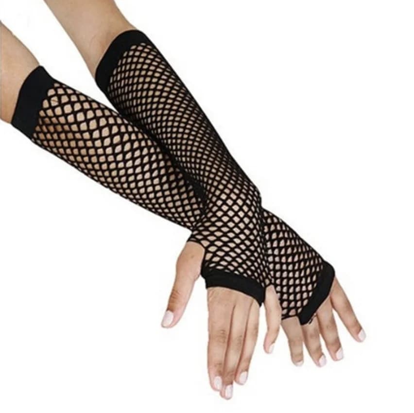 Black Fishnet Gloves