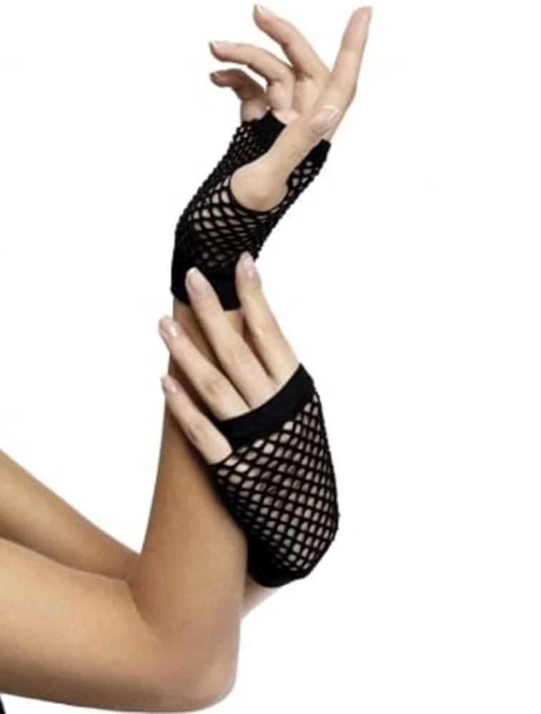 Black Fishnet Hand Gloves