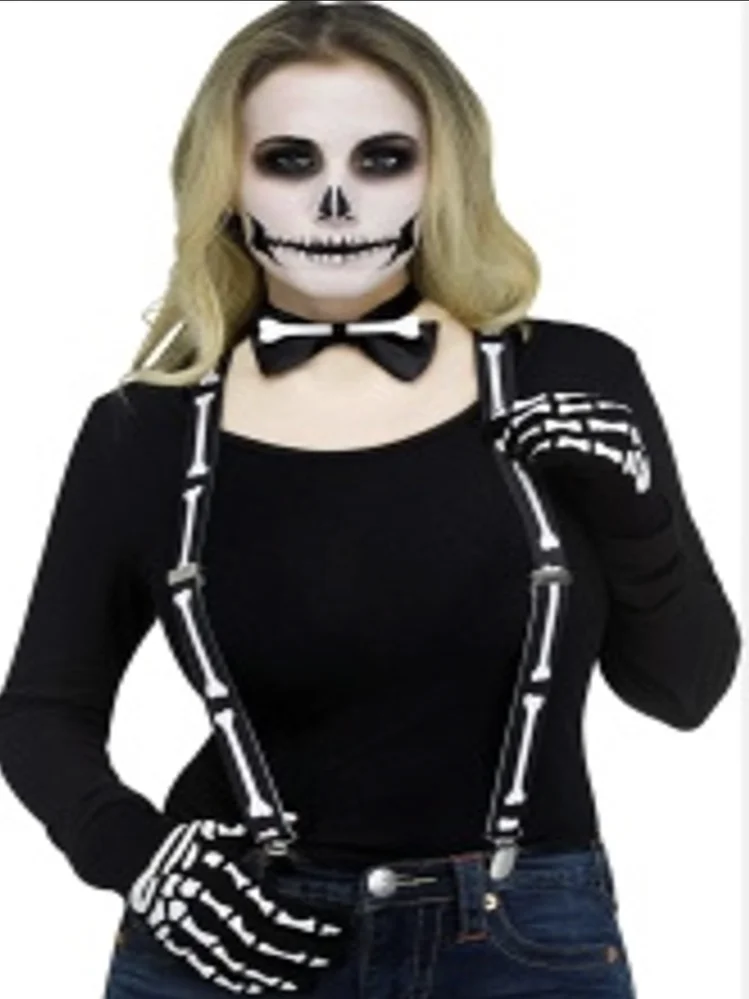 Skeleton Costume Accessories – 3Pc