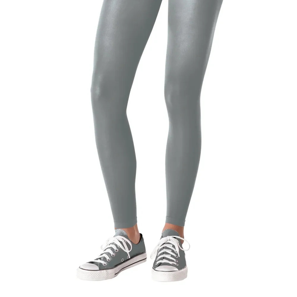 Silver Footless Tights –14+