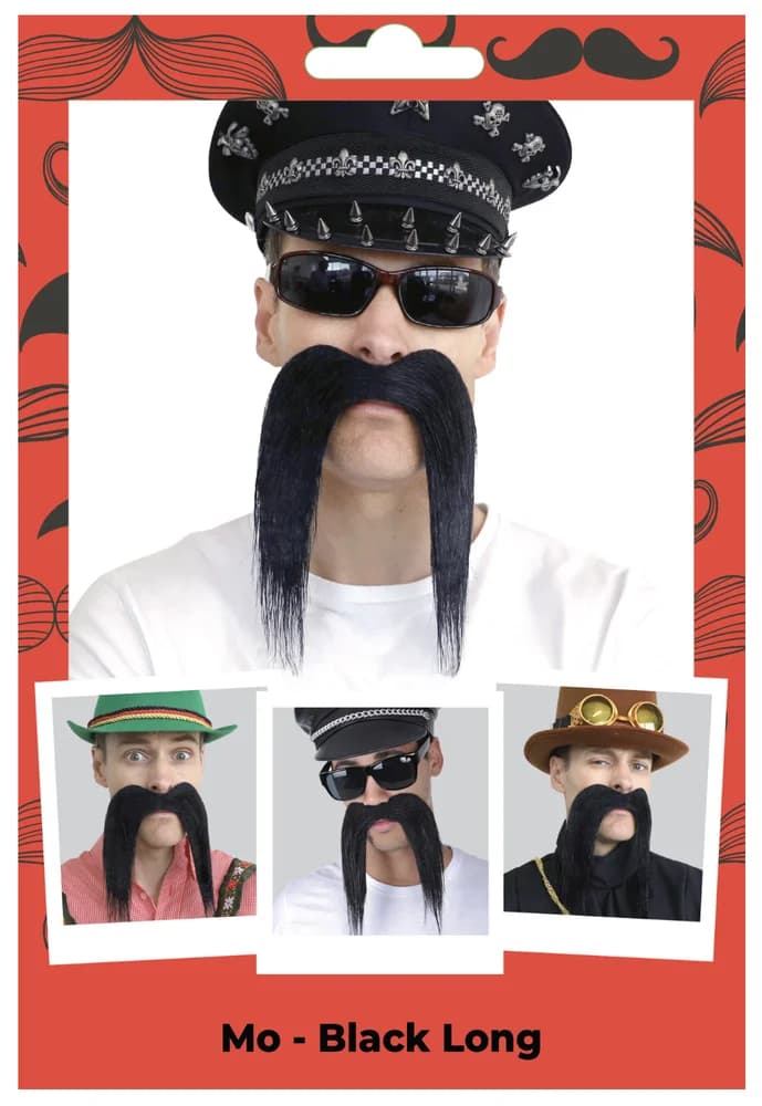 Mo Moustache – Black Long