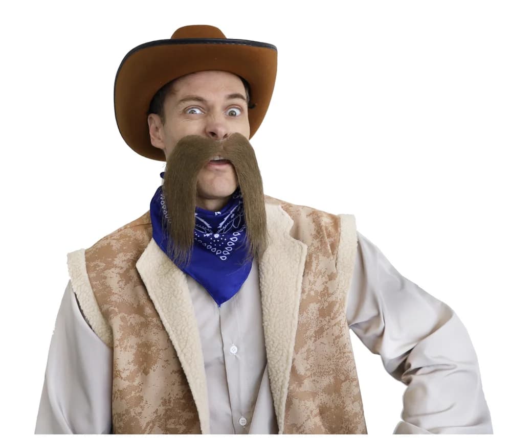 Mo Moustache – Brown Long