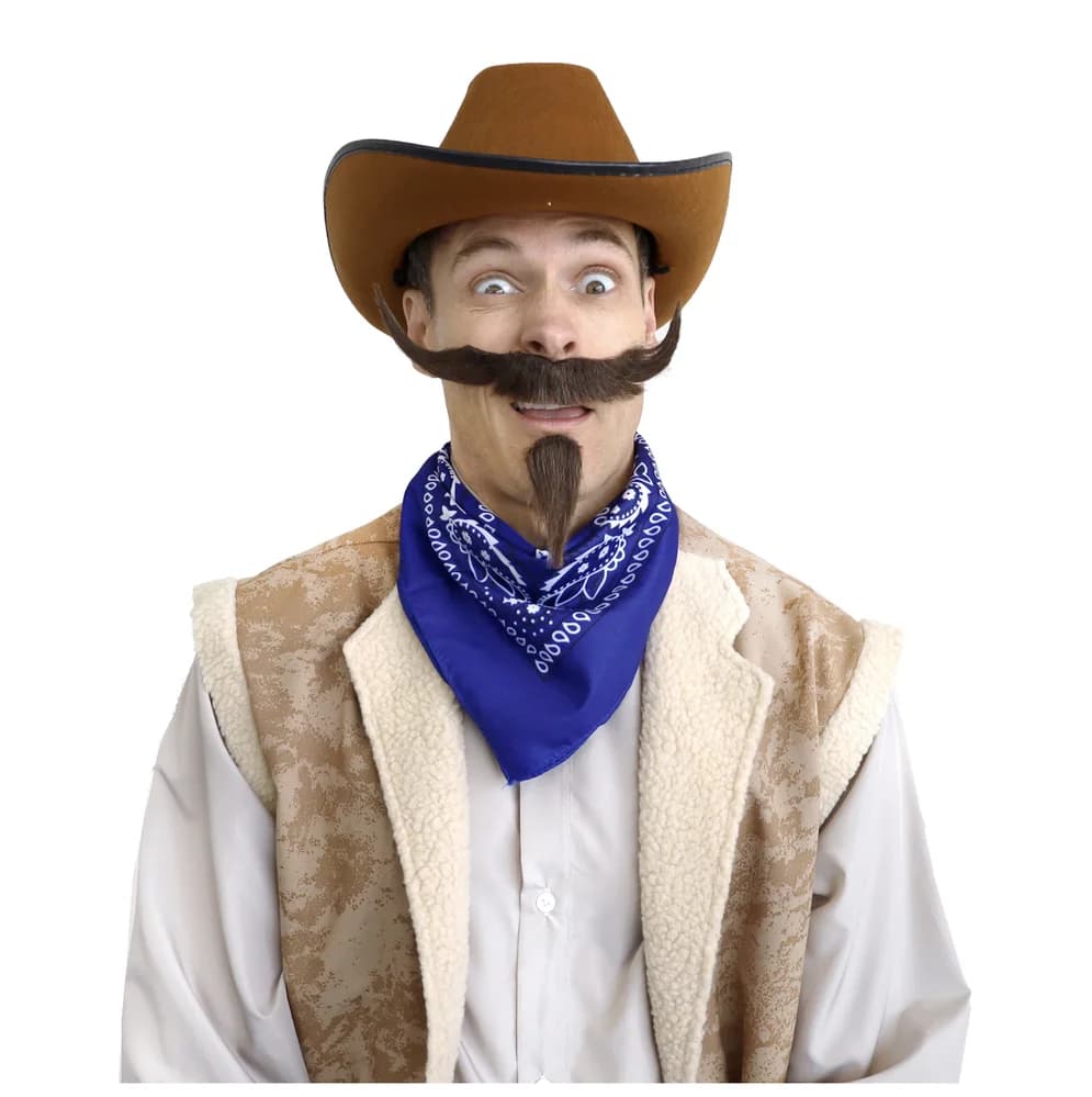 Victorian Moustache & Goatee – Large Brown