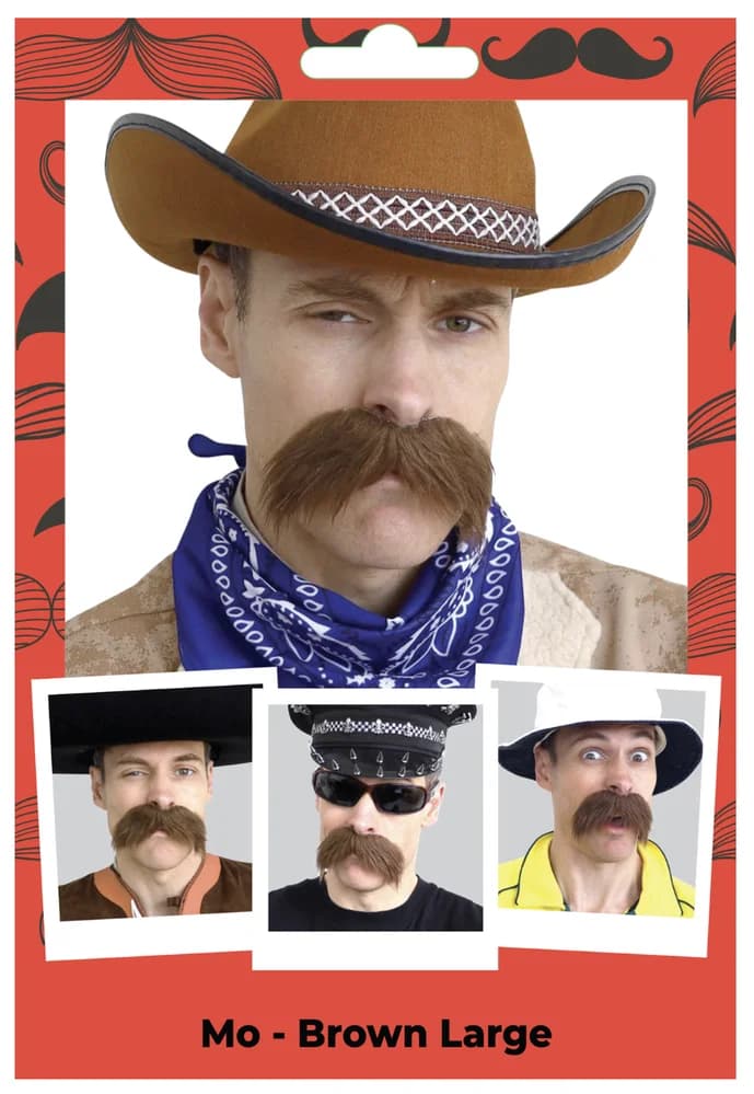 Classic Moustache – Brown Large