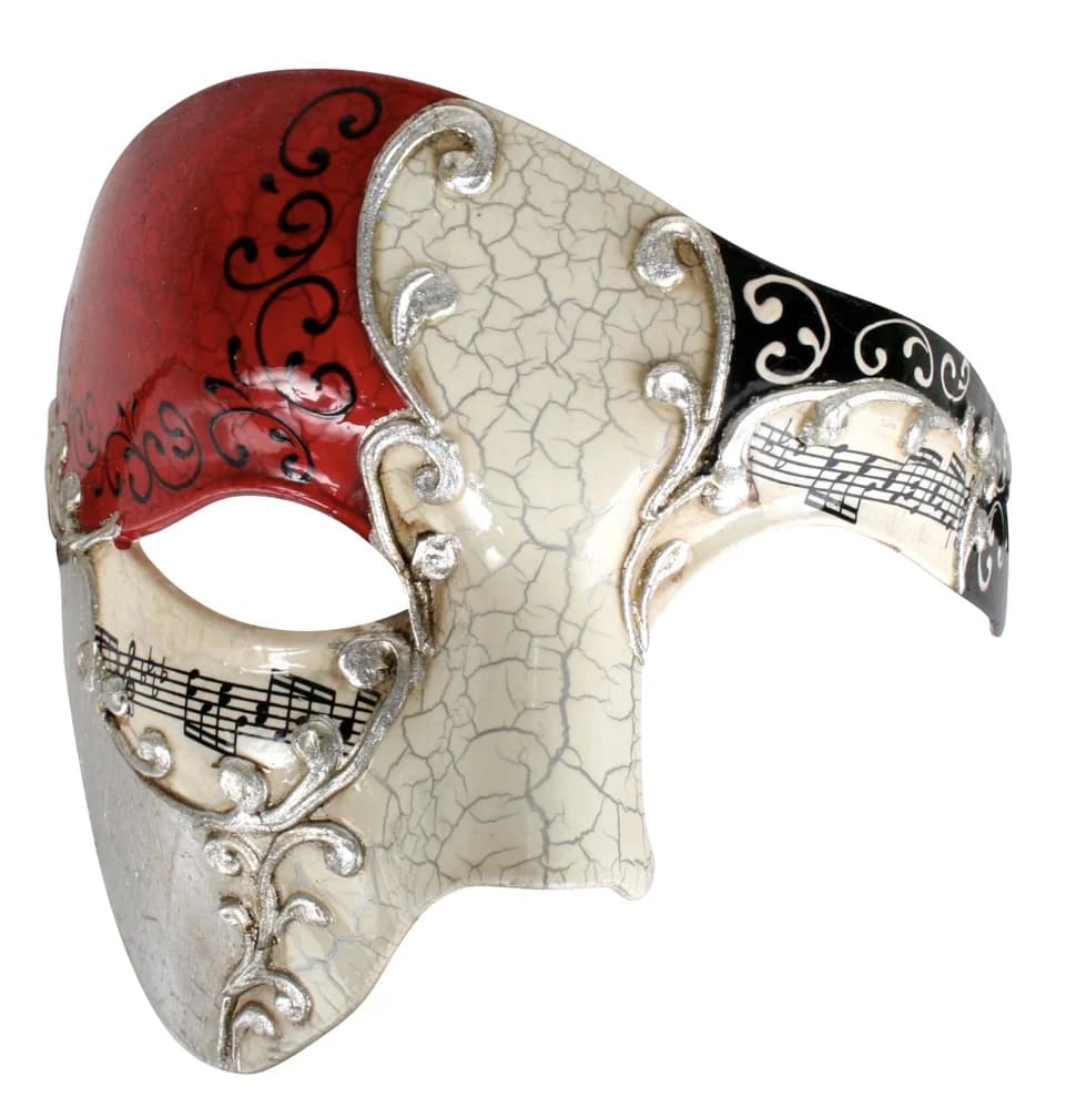 Maestro Red & Gold Eye Mask – Adults