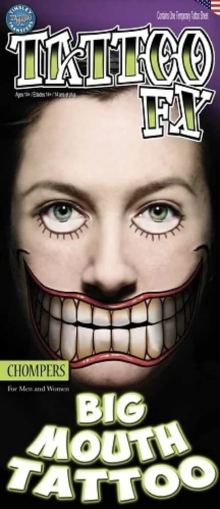 Chompers Big Mouth Tattoo