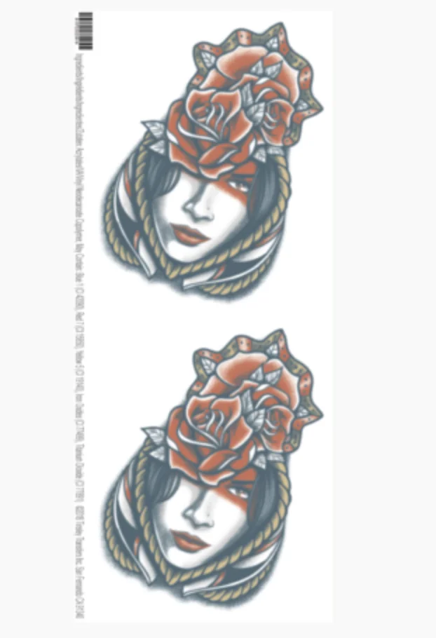Hand Temporary Tattoo - Rose Girl